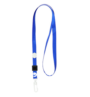 Шнурок для бейджа з прижимом синий Axent 4551-15-A